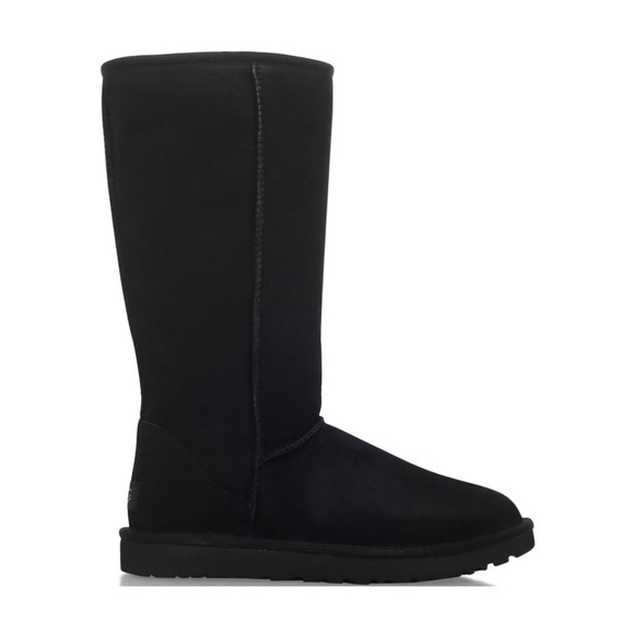 Genuine Sheepskin Shealing Classic Black Winter Boots - Picture 1 of 7